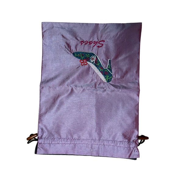 Drawstring shoe bag Jewelry bag 4 1/2" x 10" - Picture 10 of 10